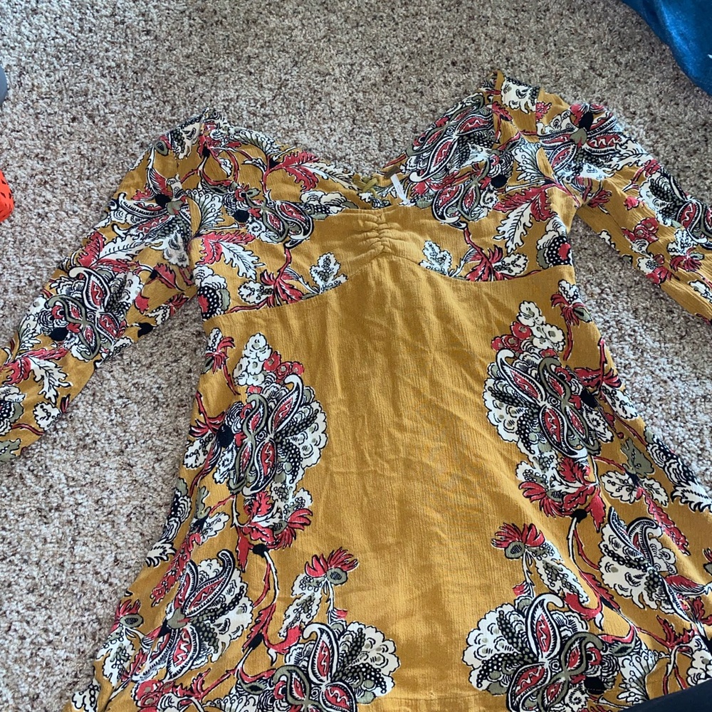 FREE PEOPLE FLORAL BLOUSE